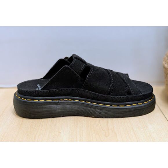 Dr. Martens Unisex Maxxy Slide Buttersoft Black Suede Leather Sandals UK 7 NWOB - Picture 9 of 13